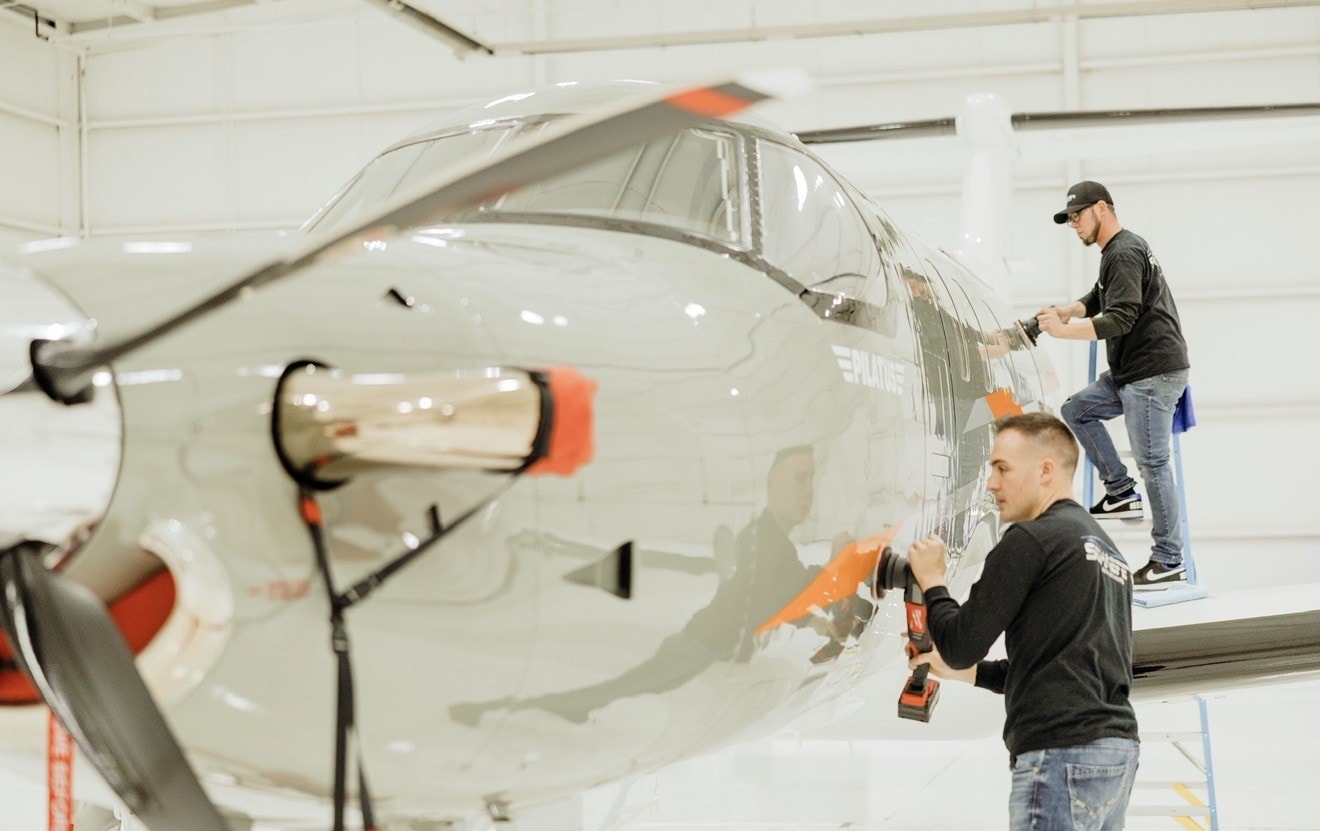 Private aircraft detailing