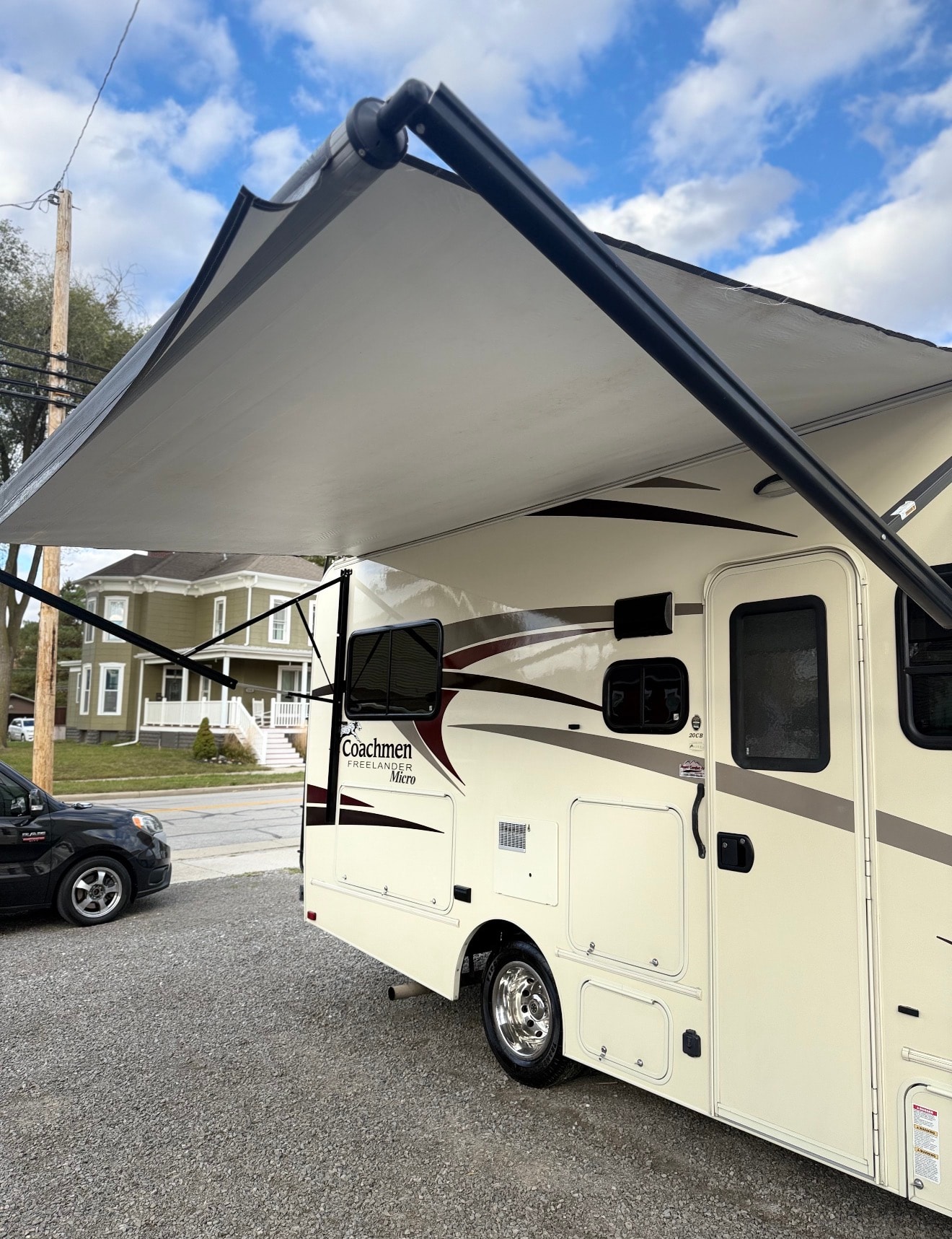 RV motorhome exterior detail